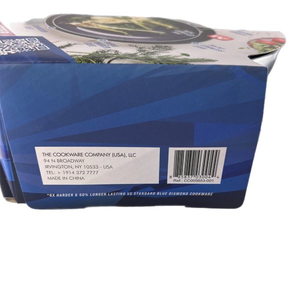 Blue Diamond Enhanced Ceramic Nonstick Stainless Clad Pro Frypan Set NWT - Picture 6 of 6